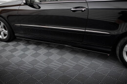 Seitenschweller Ansatz Cup Leisten für Mercedes-Benz CLK W209 schwarz Hochglanz
