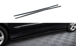 Seitenschweller Ansatz Cup Leisten passend für Mercedes-Benz CLK W209 schwarz Hochglanz