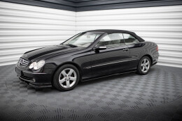 Seitenschweller Ansatz Cup Leisten passend für Mercedes-Benz CLK W209 schwarz Hochglanz