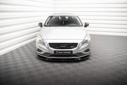 Cup Spoilerlippe Front Ansatz V.1 passend für Volvo S60 R-Design Mk2 schwarz Hochglanz