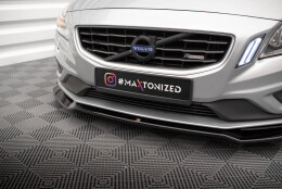 Street+ Spoilerlippe Front Ansatz V.2 passend für Volvo S60 R-Design Mk2 schwarz Hochglanz