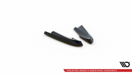 Heck Ansatz Flaps Diffusor passend für Volvo S60 R-Design Mk2 schwarz Hochglanz