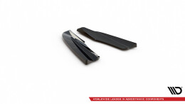 Heck Ansatz Flaps Diffusor passend für Volvo S60 R-Design Mk2 schwarz Hochglanz