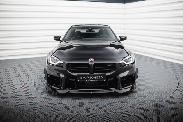 Cup Spoilerlippe Front Ansatz V.1 passend für BMW M2 G87 schwarz Hochglanz