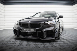Cup Spoilerlippe Front Ansatz V.1 passend für BMW M2 G87 schwarz Hochglanz