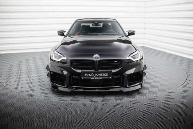 Cup Spoilerlippe Front Ansatz V.2 passend für BMW M2 G87 schwarz Hochglanz