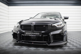 Cup Spoilerlippe Front Ansatz V.2 passend für BMW M2 G87 schwarz Hochglanz