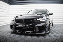 Cup Spoilerlippe Front Ansatz V.3 passend für BMW M2 G87 schwarz Hochglanz