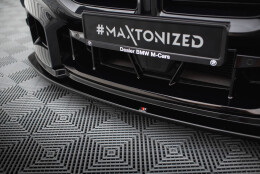 Cup Spoilerlippe Front Ansatz V.4 passend für BMW M2 G87 schwarz Hochglanz
