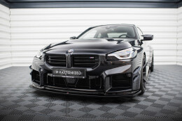 Cup Spoilerlippe Front Ansatz V.4 passend für BMW M2 G87 schwarz Hochglanz