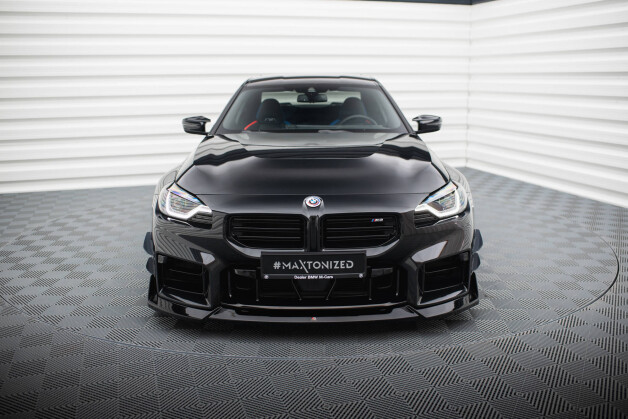 Cup Spoilerlippe Front Ansatz V.5 passend für BMW M2 G87 schwarz Hochglanz