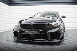 Cup Spoilerlippe Front Ansatz V.5 passend für BMW M2 G87 schwarz Hochglanz