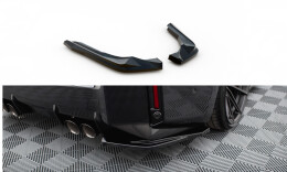 Heck Ansatz Flaps Diffusor V.1 passend für BMW M2 G87 schwarz Hochglanz