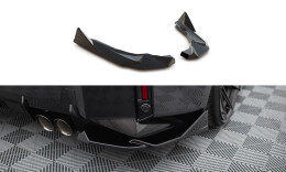 Heck Ansatz Flaps Diffusor V.2 passend für BMW M2 G87 schwarz Hochglanz