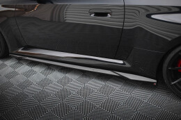 Seitenschweller Ansatz Cup Leisten V.1 für BMW M2 G87 schwarz Hochglanz