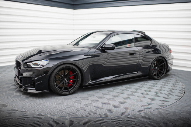Seitenschweller Ansatz Cup Leisten V.3 passend für BMW M2 G87 schwarz Hochglanz