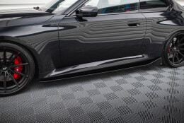 Seitenschweller Ansatz Cup Leisten V.4 passend für BMW M2 G87 schwarz Hochglanz
