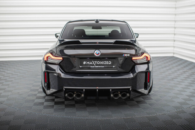 Heck Ansatz Diffusor V.1 passend für BMW M2 G87 schwarz Hochglanz