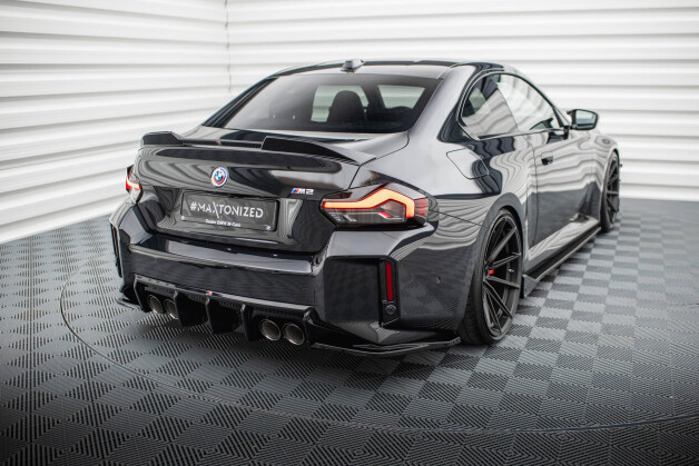 Heck Ansatz Flaps Diffusor V.3 passend für (passend für heckansatz v.1) BMW M2 G87 schwarz Hochglanz