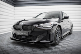 Street Pro Cup Spoilerlippe Front Ansatz für BMW 2 Coupe G42 SCHWARZ+ HOCHGLANZ FLAPS