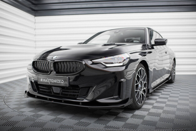 Street Pro Cup Spoilerlippe Front Ansatz passend für BMW 2 Coupe G42 rot+ Hochglanz Flaps