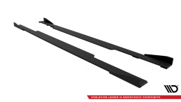 Street Pro Seitenschweller Ansatz Cup Leisten passend für BMW 2 Coupe G42 SCHWARZ+ HOCHGLANZ FLAPS