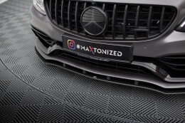 Street Pro Cup Spoilerlippe Front Ansatz für Mercedes-AMG C63 Limousine / Kombi W205 Facelift schwarz