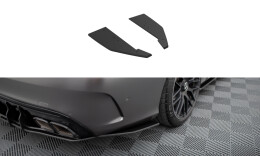 Street Pro Heck Ansatz Flaps Diffusor für Mercedes-AMG C63 Limousine / Kombi W205 Facelift SCHWARZ