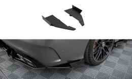 Street Pro Heck Ansatz Flaps Diffusor für Mercedes-AMG C63 Limousine / Kombi W205 Facelift SCHWARZ+ HOCHGLANZ FLAPS