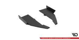 Street Pro Heck Ansatz Flaps Diffusor passend für Mercedes-AMG C63 Limousine / Kombi W205 Facelift rot+ Hochglanz Flaps