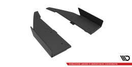 Street Pro Heck Ansatz Flaps Diffusor passend für Mercedes-AMG C63 Limousine / Kombi W205 Facelift rot+ Hochglanz Flaps