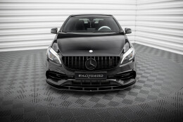 Street Pro Cup Spoilerlippe Front Ansatz für Mercedes-Benz A AMG-Line W176 Facelift schwarz