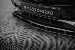 Street Pro Cup Spoilerlippe Front Ansatz passend für Mercedes-Benz A AMG-Line W176 Facelift SCHWARZ