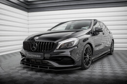 Street Pro Cup Spoilerlippe Front Ansatz für Mercedes-Benz A AMG-Line W176 Facelift rot