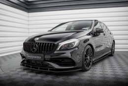 Street Pro Spoilerlippe Front Ansatz passend für Mercedes A AMG-Line W176 FL rot