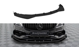 Street Pro Cup Spoilerlippe Front Ansatz für Mercedes-Benz A AMG-Line W176 Facelift SCHWARZ+ HOCHGLANZ FLAPS