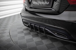 Street Pro Heckschürze Heck Ansatz Diffusor für Mercedes-Benz A AMG-Line W176 Facelift schwarz