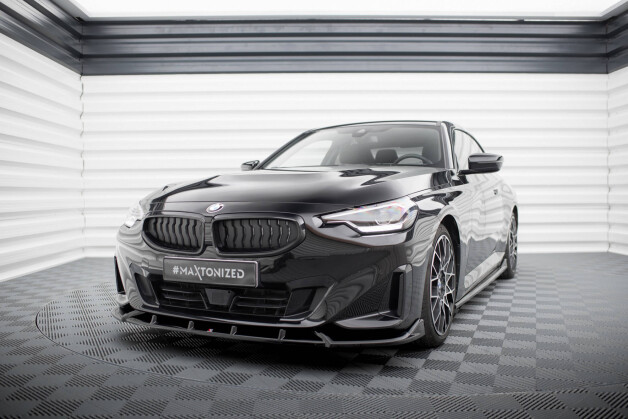 Cup Spoilerlippe Front Ansatz V.2 passend für BMW 2 Coupe G42 schwarz Hochglanz