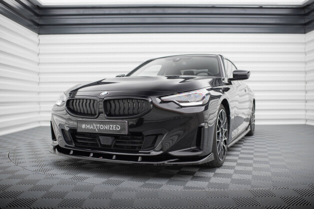 Cup Spoilerlippe Front Ansatz V.3 passend für BMW 2 Coupe G42 schwarz Hochglanz
