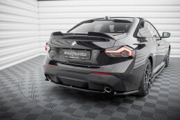 Mittlerer Cup Diffusor Heck Ansatz passend für BMW 2 Coupe G42 schwarz Hochglanz