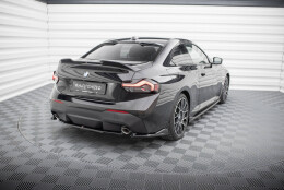 Heck Ansatz Flaps Diffusor V.2 passend für BMW 2 Coupe G42 schwarz Hochglanz