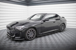 Seitenschweller Ansatz Cup Leisten V.1 passend für BMW 2 Coupe G42 schwarz Hochglanz