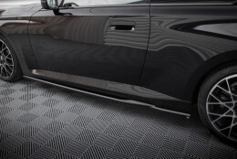 Street+ Seitenschweller Leisten V.1 passend für BMW 2 Coupe G42 schwarz Hochglanz