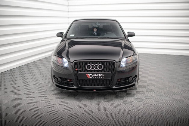 Cup Spoilerlippe Front Ansatz passend für Audi A4 S-Line B7 schwarz Hochglanz