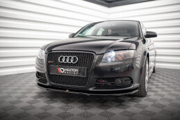 Cup Spoilerlippe Front Ansatz passend für Audi A4 S-Line B7 schwarz Hochglanz