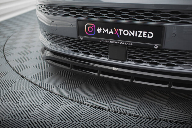 Cup Spoilerlippe Front Ansatz V.1 passend für VW Multivan T7 schwarz Hochglanz