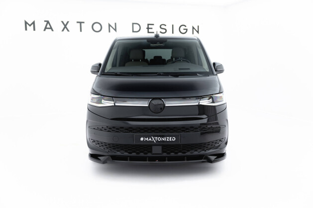 Cup Spoilerlippe Front Ansatz passend für VW Multivan Lang T7 schwarz Hochglanz