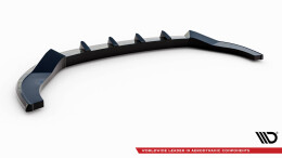 Cup Spoilerlippe Front Ansatz passend für VW Multivan Lang T7 schwarz Hochglanz
