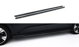 Seitenschweller Ansatz Cup Leisten für VW Multivan Long T7 schwarz Hochglanz
