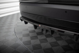 Mittlerer Cup Diffusor Heck Ansatz DTM Look passend für Land Rover Discovery HSE Mk5 schwarz Hochglanz